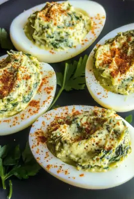 Keto Spinach Artichoke Deviled Eggs