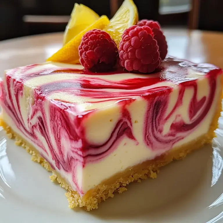 LEMON RASPBERRY SWIRL CHEESECAKE
