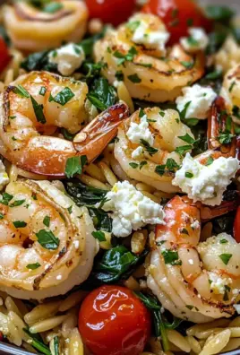 Lemon Feta Orzo Shrimp