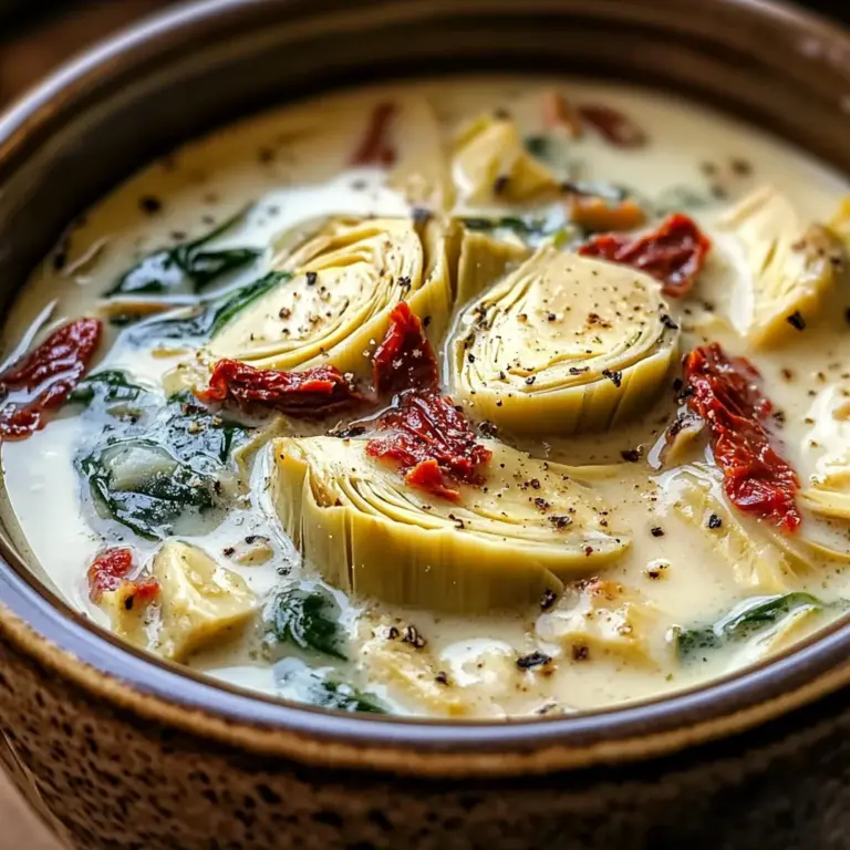 Lemony Tuscan Artichoke Soup