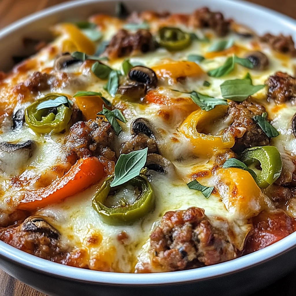 Low Carb Crustless Pizza Bowl