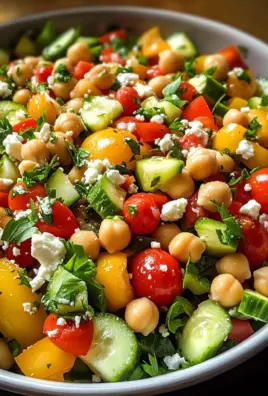 Mediterranean Chickpea Salad with Lemon Vinaigrette: The Best Summer Dish