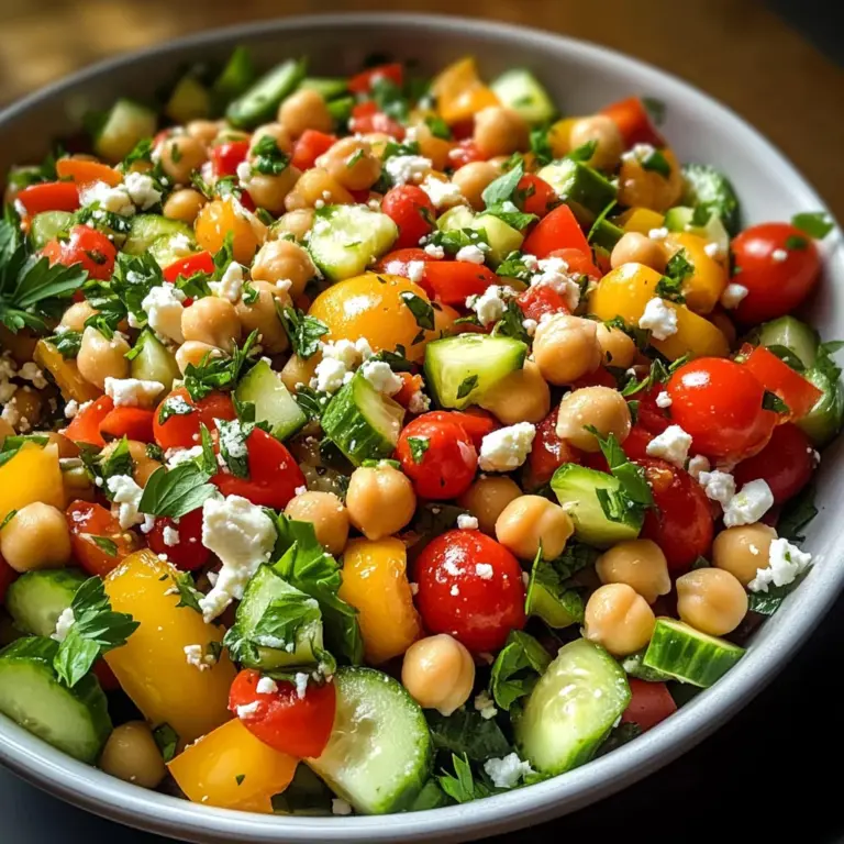 Mediterranean Chickpea Salad with Lemon Vinaigrette: The Best Summer Dish