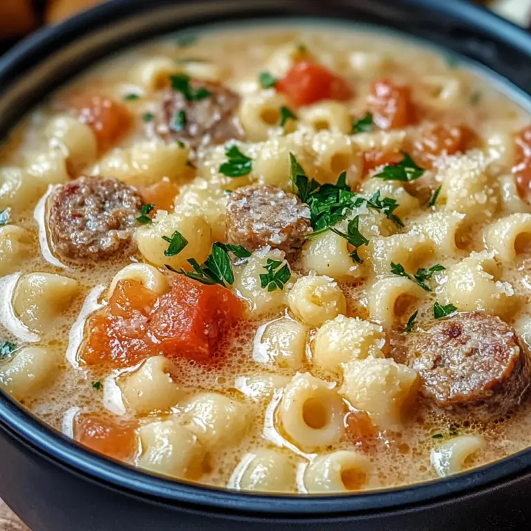 Parmesan Italian Sausage Ditalini Soup