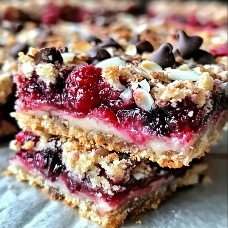 Raspberry Coconut Magic Bars