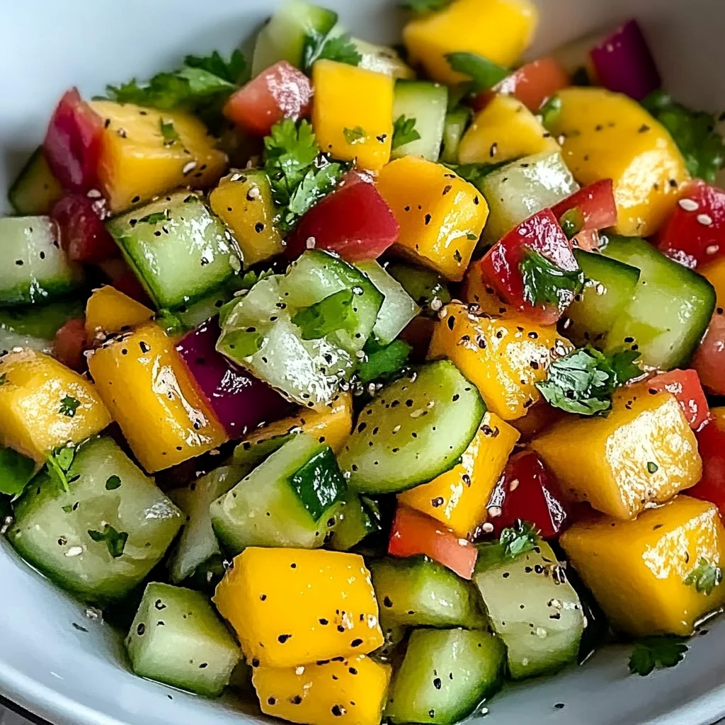 Refreshing Mango Cucumber Salad