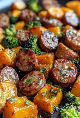 Sheet Pan Sausage and Sweet Potatoes with Honey Garlic Sauce