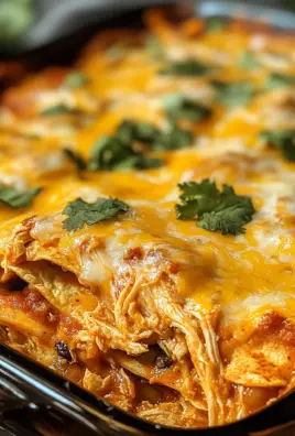 Shredded Chicken Enchilada Casserole