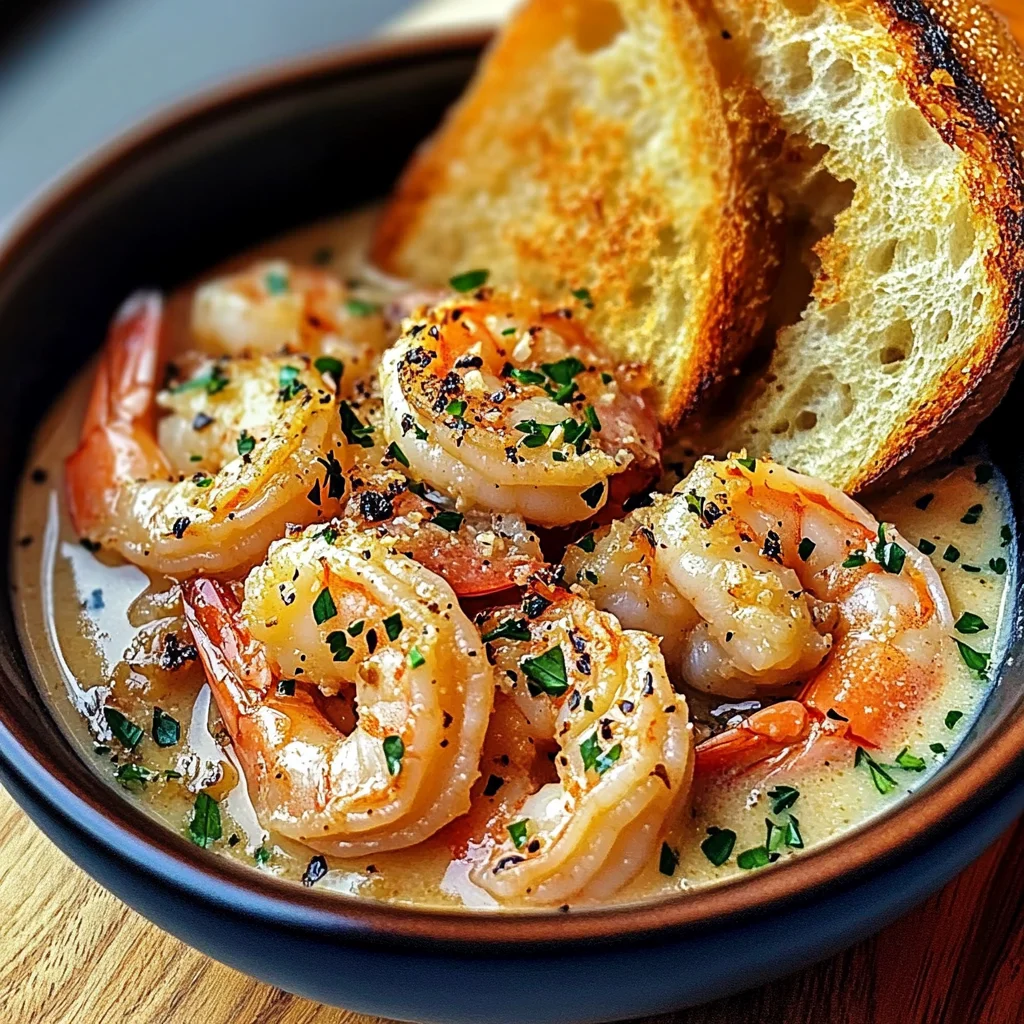Shrimp Scampi Bowls with Garlic Bread