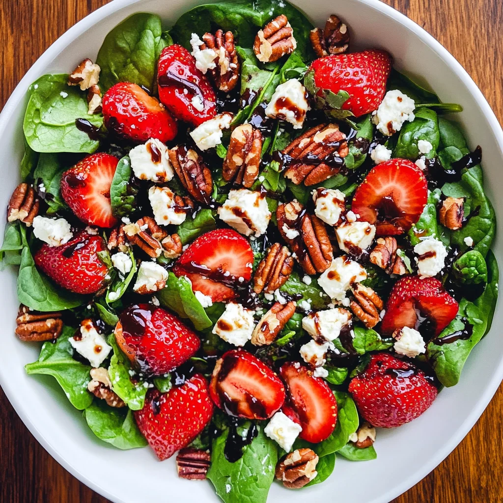 Spinach Strawberry Salad with Pecans