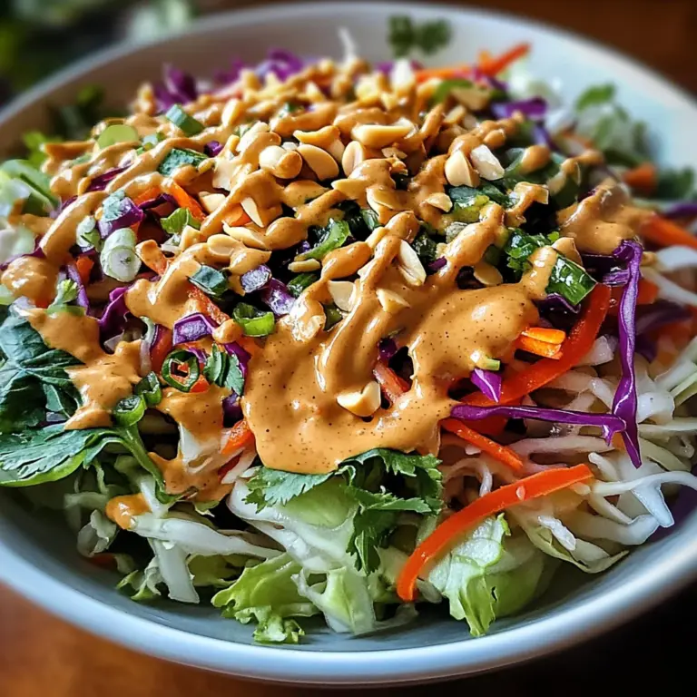 Spring Roll Salad with Peanut Dressing