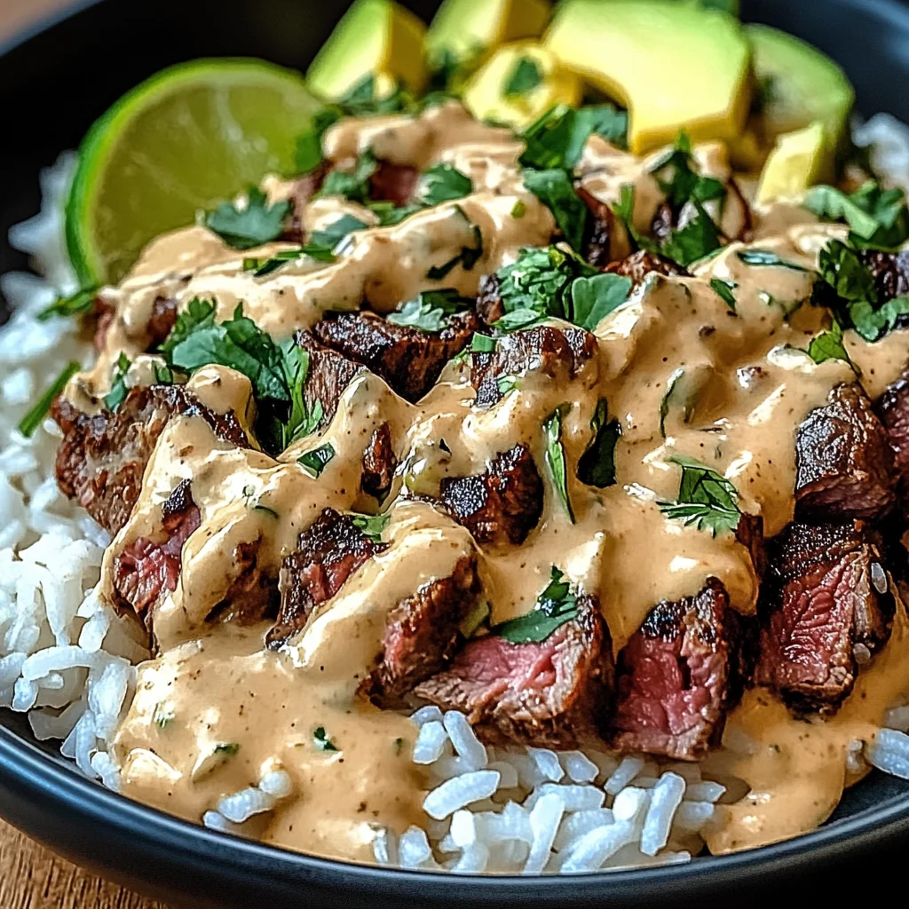 Steak Queso Rice