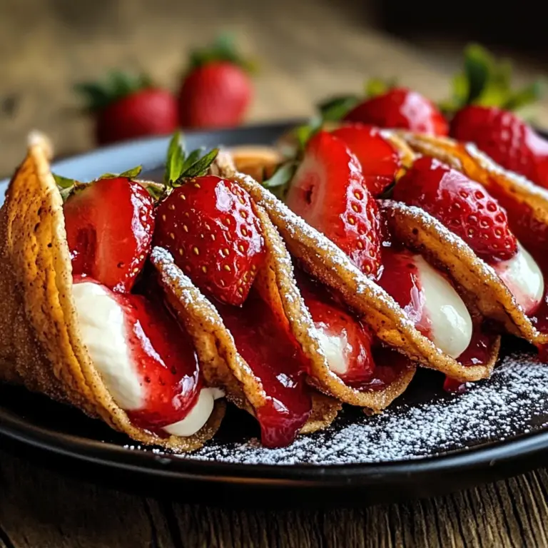 Strawberry Cheesecake Dessert Tacos – Best Sweet Taco Recipe