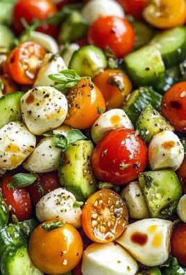 Tomato Cucumber Mozzarella Salad