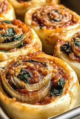 Vegan Caramelized Onion & Spinach Pizza Rolls
