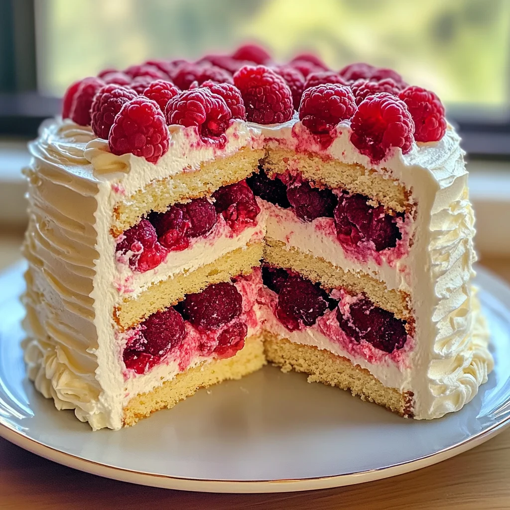 White Chocolate Raspberry Cake