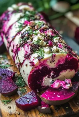 Beet and Goat Cheese Log