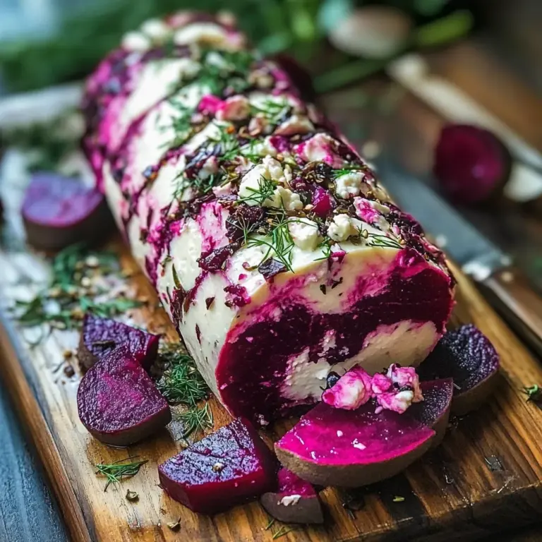 Beet and Goat Cheese Log