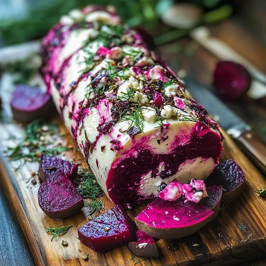 Beet and Goat Cheese Log