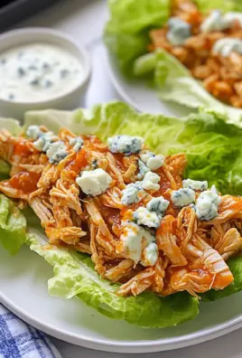 Buffalo Chicken Lettuce Wraps