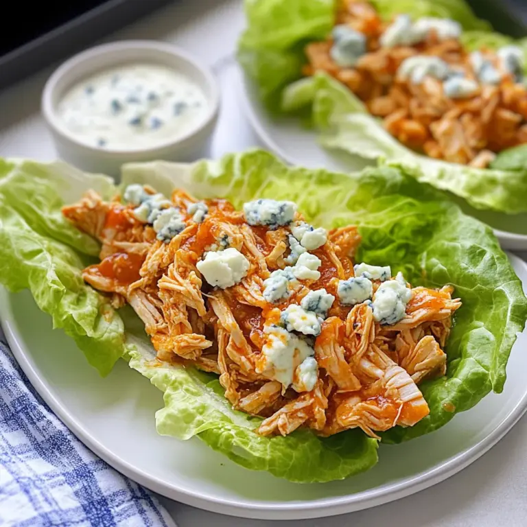 Buffalo Chicken Lettuce Wraps