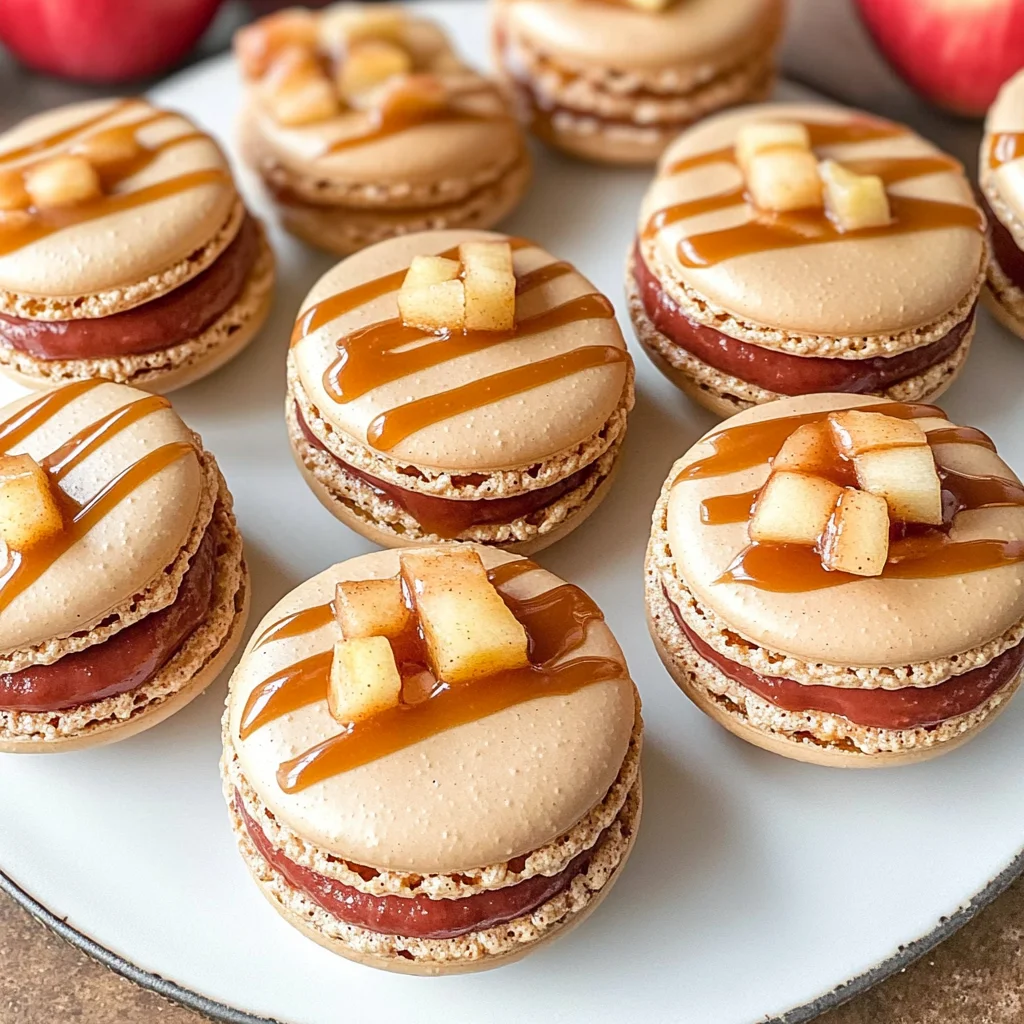 Caramel Apple Pie Macarons