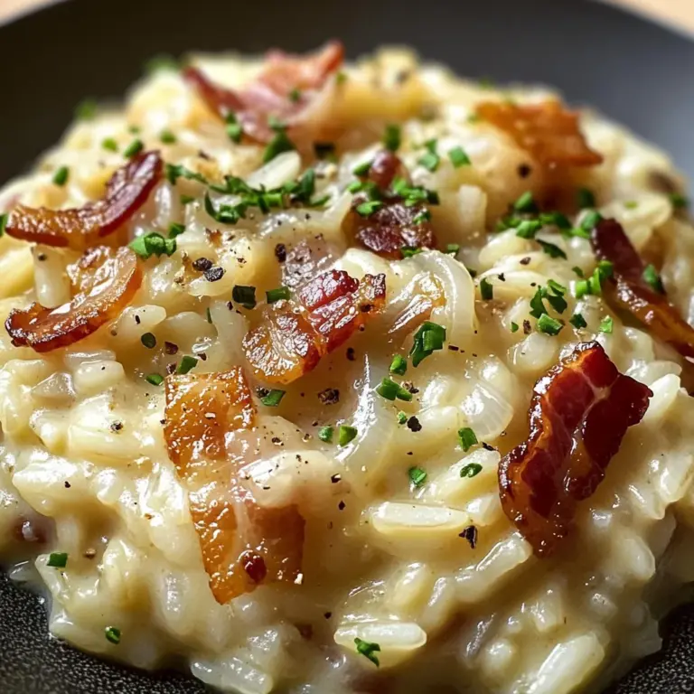 Caramelized Onion Turkey Turkey Bacon Risotto: A Creamy Delight for Your Dinner Table