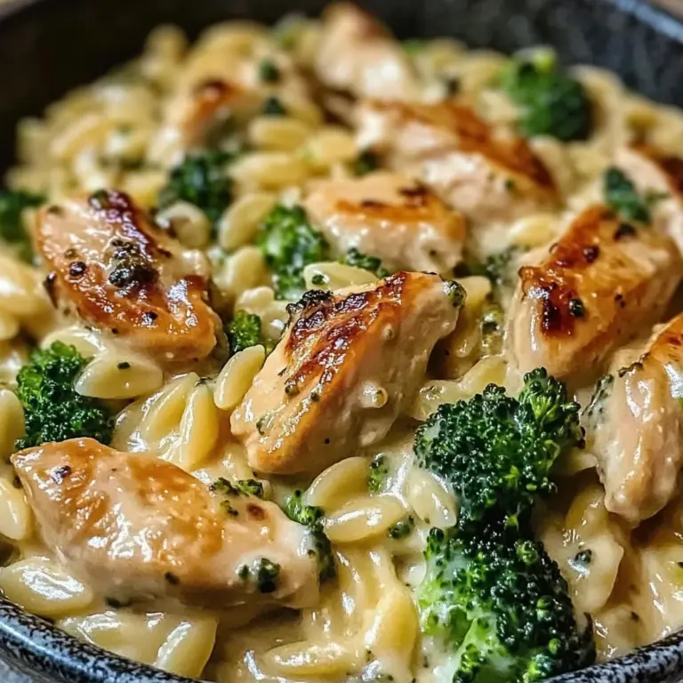 Cheesy Chicken Broccoli Orzo