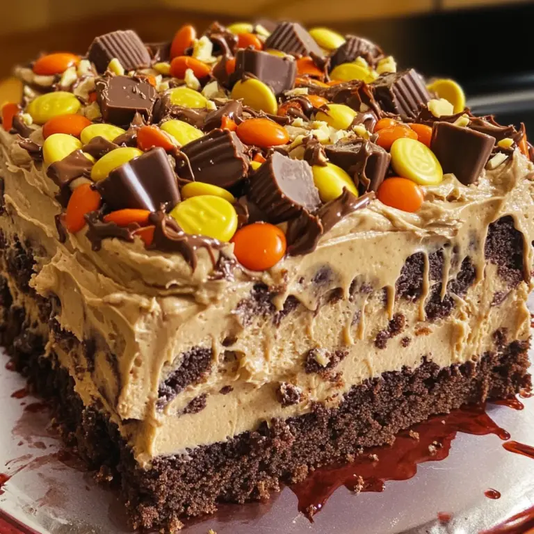 Chocolate Peanut Butter Poke Cake