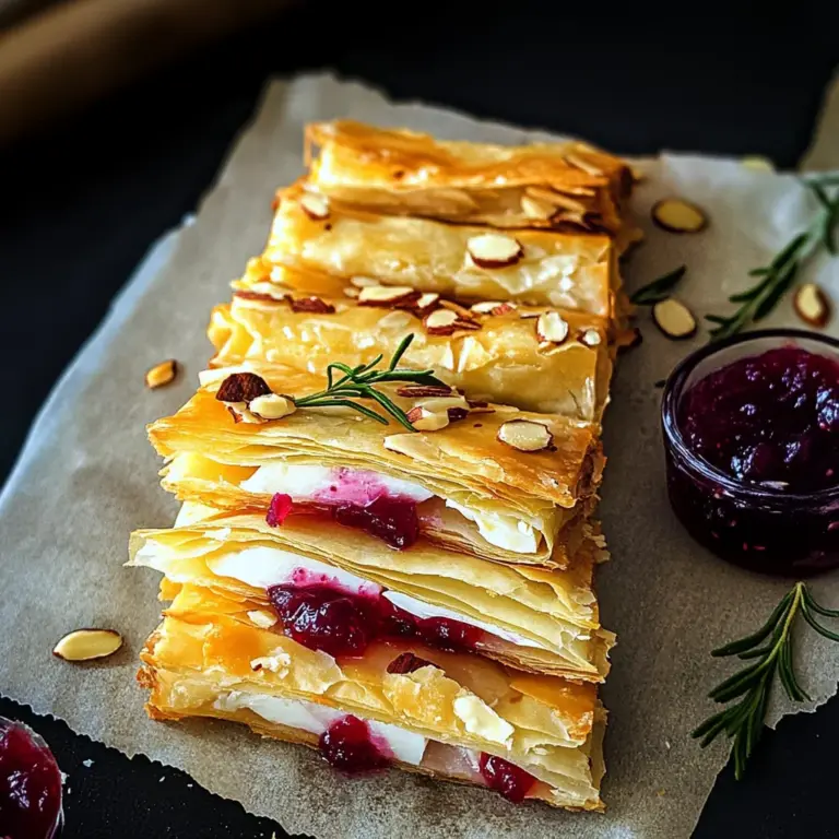 Cranberry and Brie Filo Crackers | Video