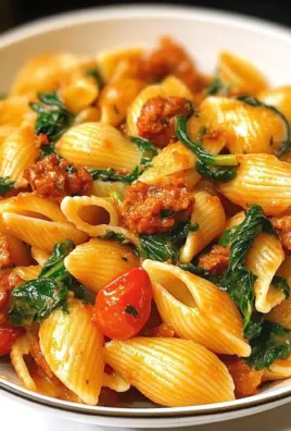 Creamy Chorizo Pasta with Spinach