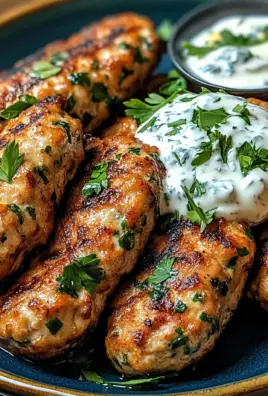 Delicious Chicken Kofta with Garlic Yogurt Sauce