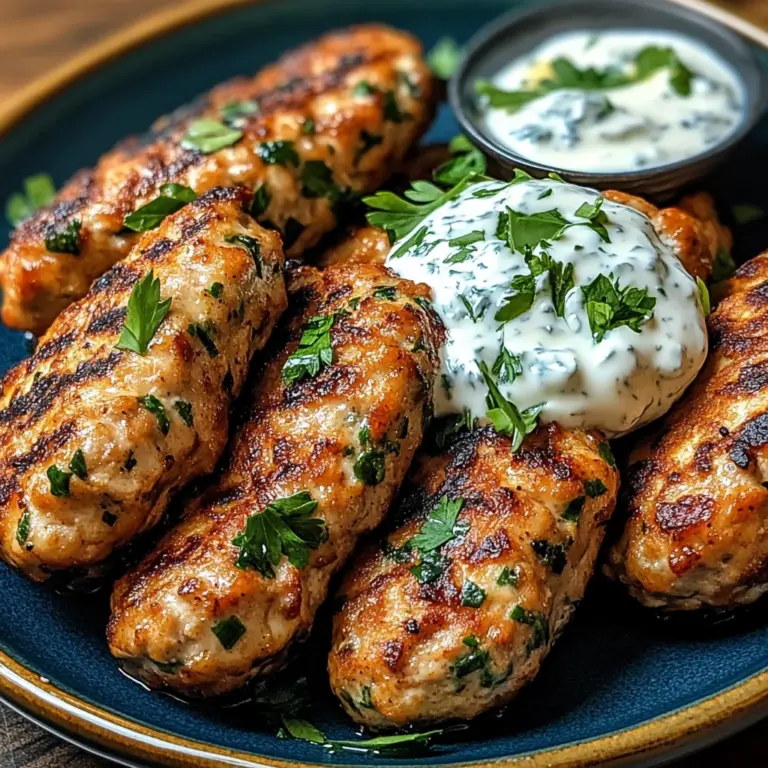 Delicious Chicken Kofta with Garlic Yogurt Sauce