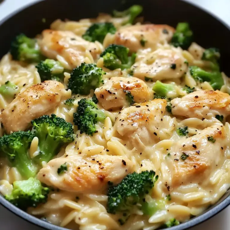 Easy Chicken and Broccoli Orzo