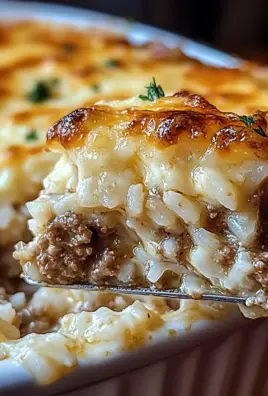 French Onion Ground Beef and Rice Casserole