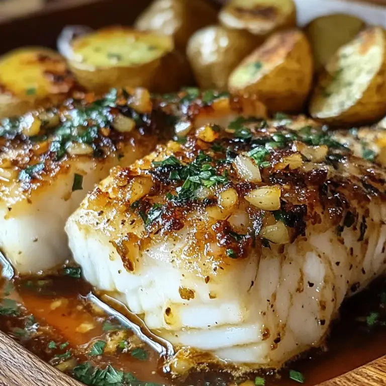 Garlic Butter Cod with Roasted Potatoes: A Culinary Delight