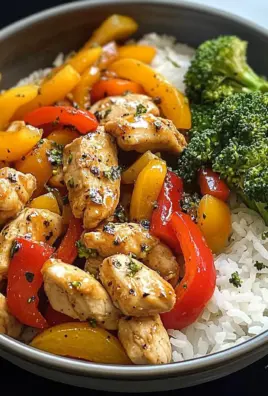 Garlic Chicken Stir-Fry Bowl with Broccoli Rice