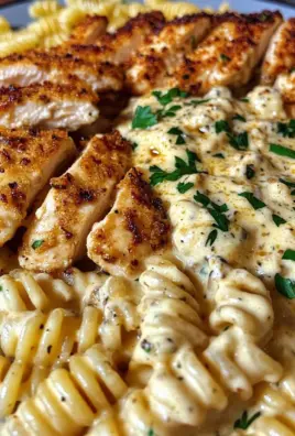 Garlic Parmesan Chicken Rotini in ThreeCheese Cajun Cream Sauce