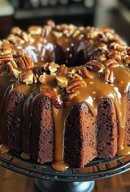 German Chocolate Bundt Cake with Caramel Pecan Topping