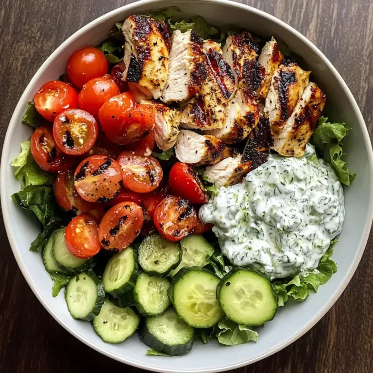 Greek Chicken Power Bowl with Tzatziki Sauce