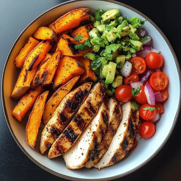 Grilled Chicken Bowl with Sweet Potato & Avocado Salsa