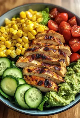 Grilled Chicken Bowl with Veggies & Guacamole