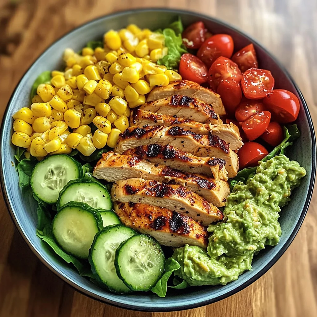 Grilled Chicken Bowl with Veggies & Guacamole
