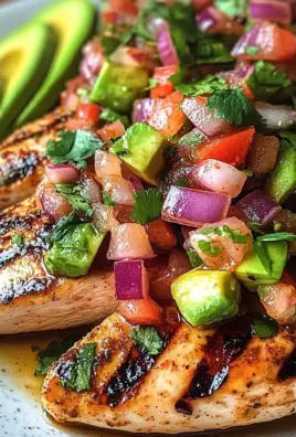 Grilled Chili-Lime Chicken with Avocado & Red Onion Salsa