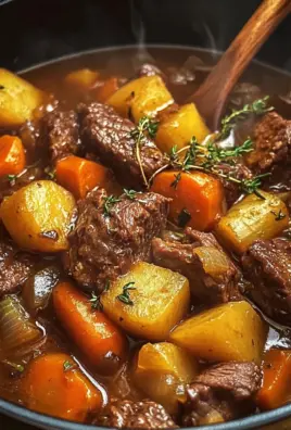 Hearty Homestyle Beef Stew with Root Vegetables