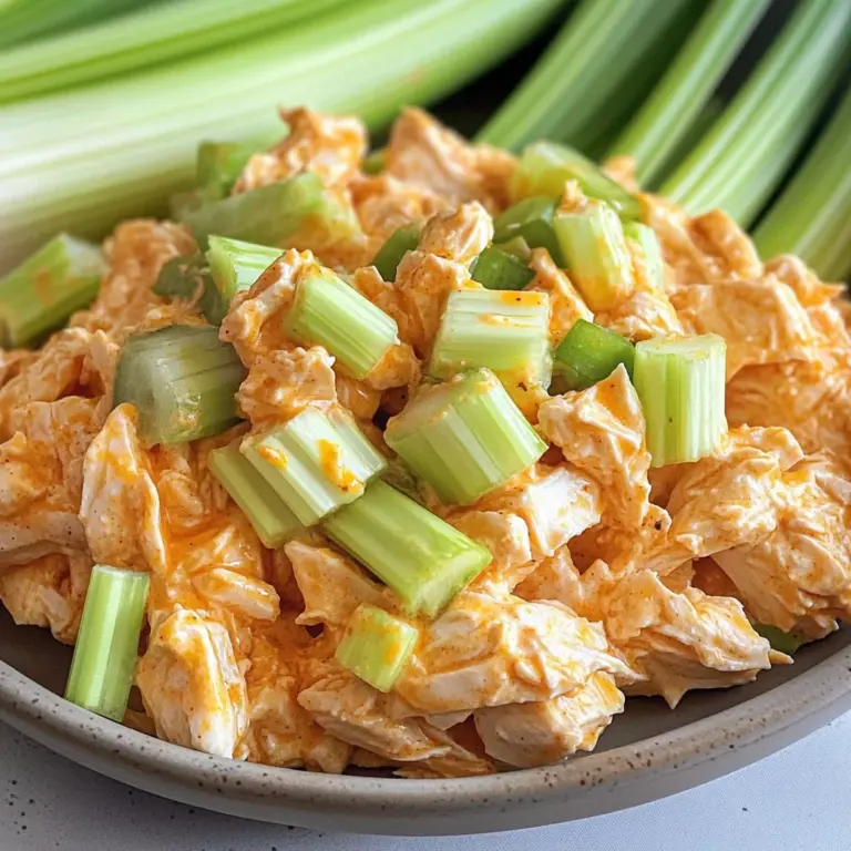 High Protein Buffalo Chicken Salad (Healthy, Easy)