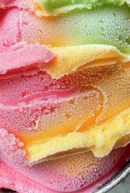 Homemade Rainbow Sherbet