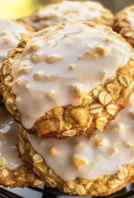 Iced Pumpkin Oatmeal Cookies