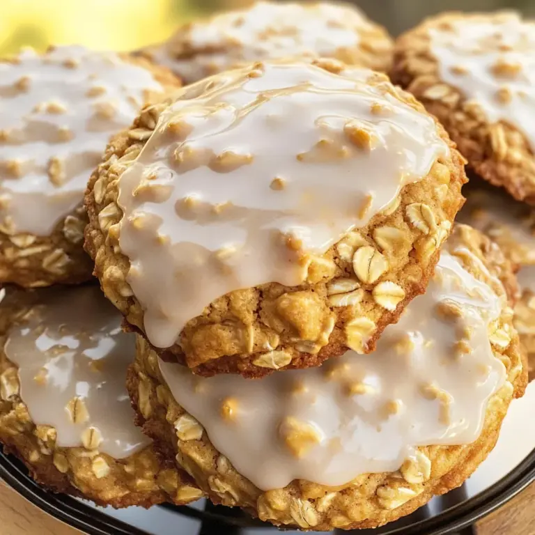 Iced Pumpkin Oatmeal Cookies