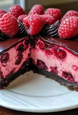 Indulge in Decadent Dark Chocolate Raspberry Cheesecake